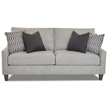 Transitional Apartment-Sized Sofa with Nailhead Trim